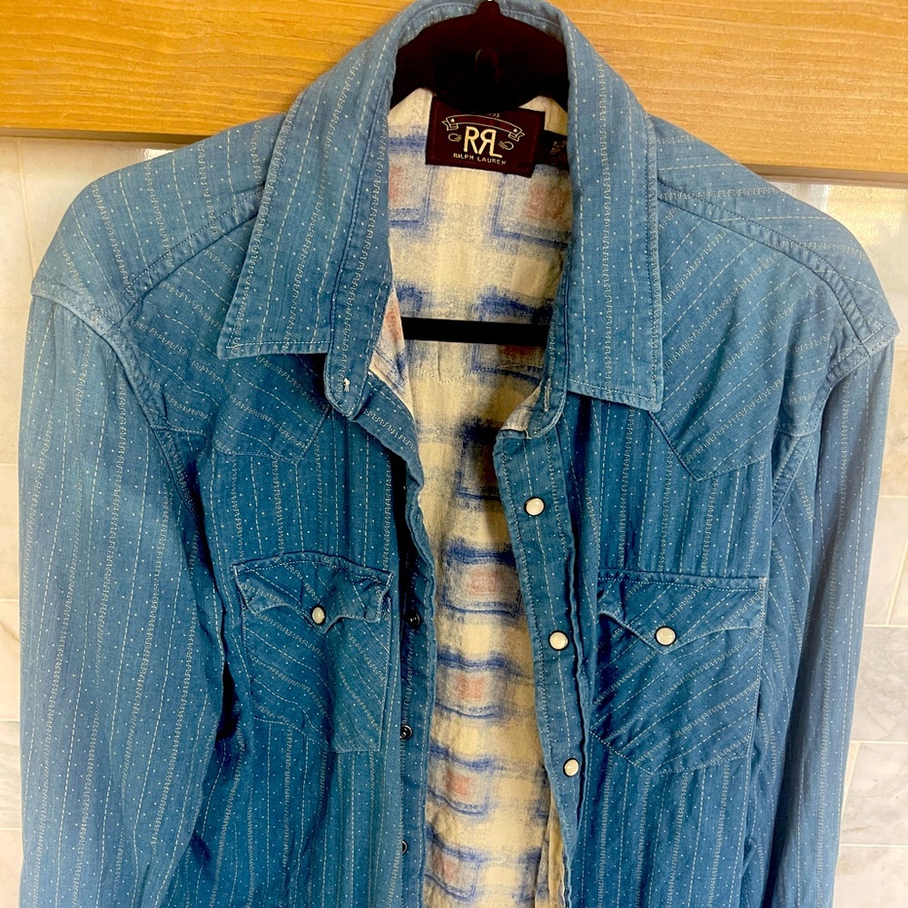 RRL Slim Indigo Dress Shirt